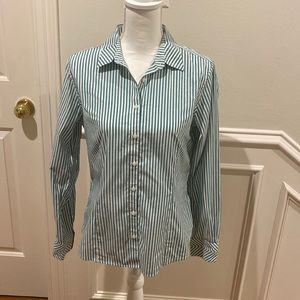 Brooks Brothers striped button up blouse size 8